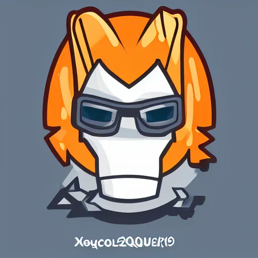 Prompt: xqcow silly, digital art, iconic icon, 2 d vector logo, cartoon, t - shirt design