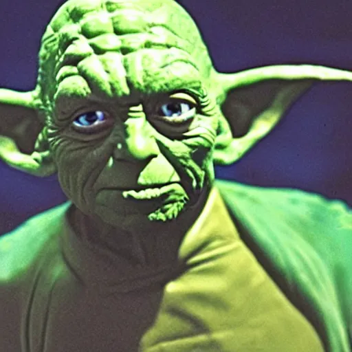 Image similar to photo of hybrid of dr manhattan and yoda