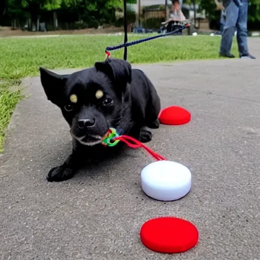 Prompt: you dog. i heard you and your dog like yoyo's, so we put a dog on a yoyo so you can yoyo your dog while you walk your dog