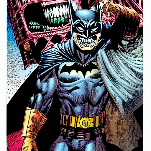 Image similar to The batman who laughs by Brian Bolland