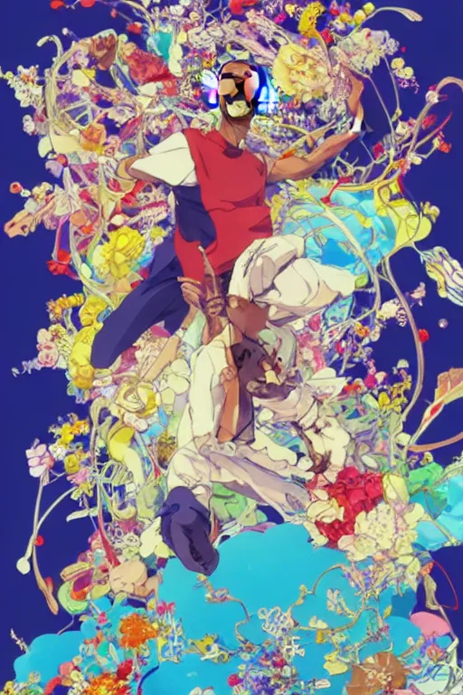 Prompt: maximalist joyful obama, trending on pixiv fanbox, painted by makoto shinkai takashi takeuchi studio ghibli, akihiko yoshida, yoshitaka amano, wangechi mutu, clean cel shaded vector art. shutterstock. behance hd by lois van baarle, artgerm, helen huang, rossdraws, illustration