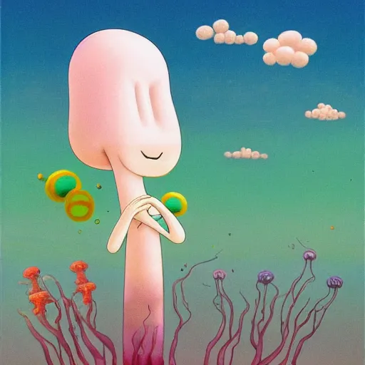 Prompt: squidward by chiho aoshima