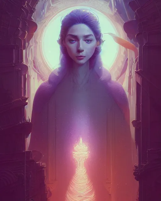 Image similar to highly detailed surreal vfx portrait of a sacred doodle, stephen bliss, unreal engine, greg rutkowski, loish, rhads, beeple, makoto shinkai and lois van baarle, ilya kuvshinov, rossdraws, tom bagshaw, alphonse mucha, global illumination, detailed and intricate environment