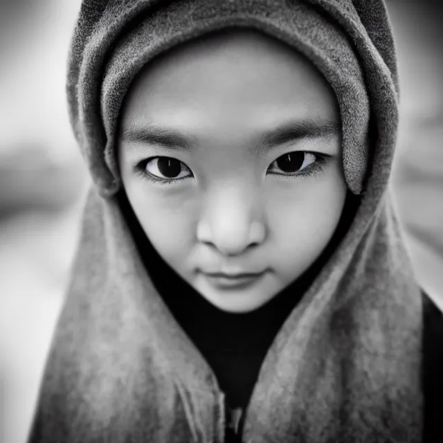 Image similar to perfectly centered close up portrait, ninja, professional portrait photography, candid photography, highly detailed, realistic