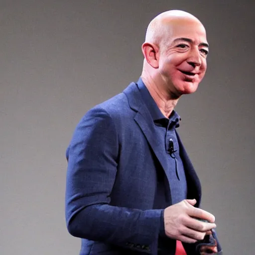 Prompt: Jeff bezos with a surprised face