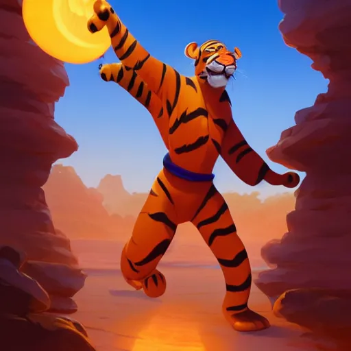 Prompt: obama as tigger, ben hur, loftis, cory behance hd by jesper ejsing, by rhads, makoto shinkai and lois van baarle, ilya kuvshinov, rossdraws global illumination