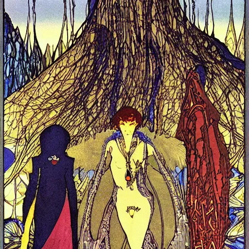 Image similar to nausicaa of the valley of the wind by Harry Clarke