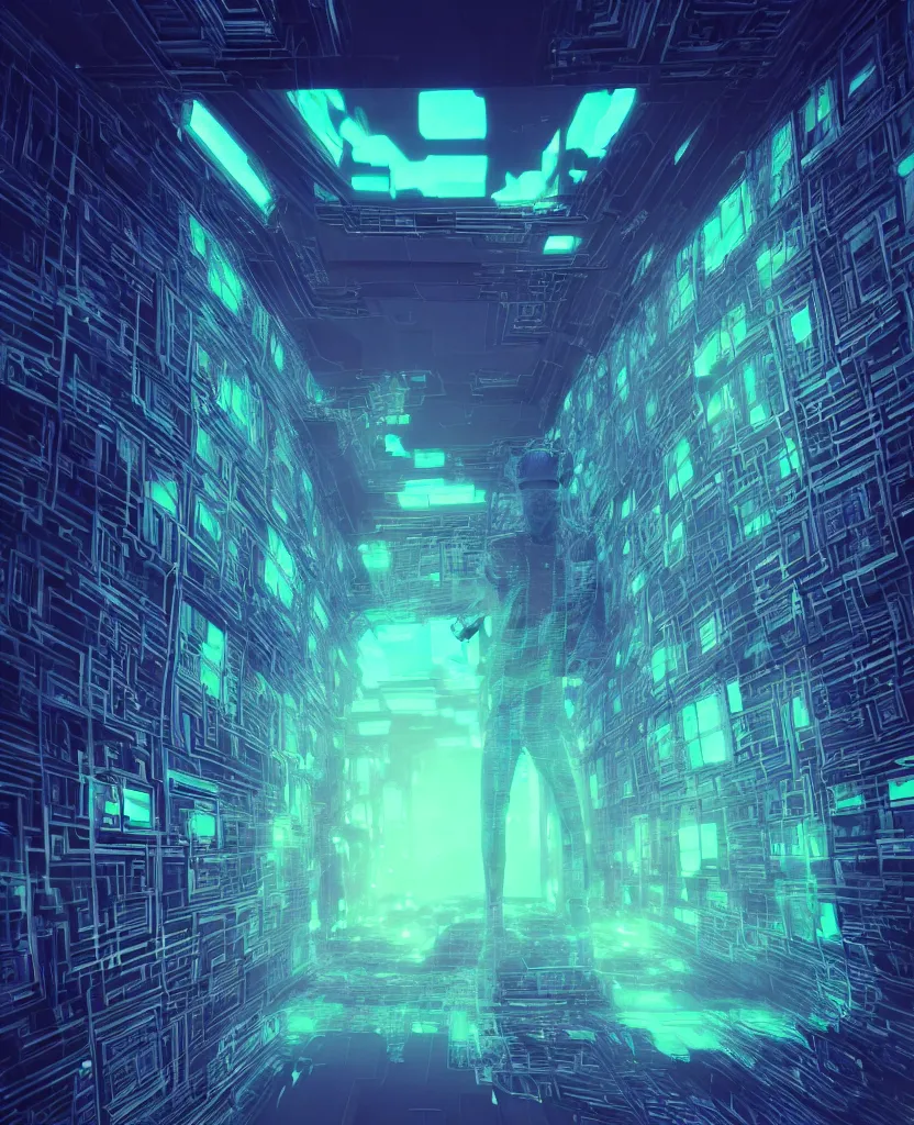 Image similar to trapped in my conscious, sky falling, look me inside of my eyes, transparent holographic being, holographic, thermal holographic species, intricate artwork by beeple. octane render, trending on artstation, greg rutkowski very coherent symmetrical artwork. cinematic, hyper realism, high detail, octane render, 8 k