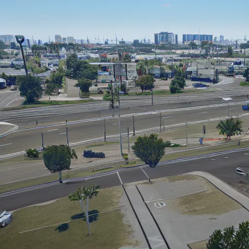 Image similar to pembroke pines florida in gta 5, 8k octane 3D render