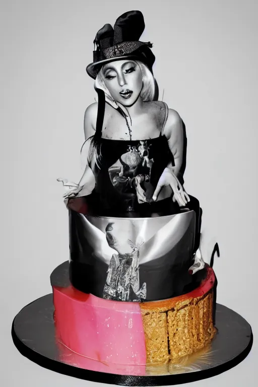 Lady Gaga celebrates 25th birthday on stage with huge cake | Daily Mail  Online