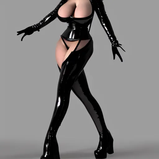Prompt: curvy feminine hot goth woman with elaborate multi-layered hot tight shiny outfit, classy, photorealistic, sublime, 16k, smooth, sharp focus, cgsociety, ArtStation, volumetric lighting