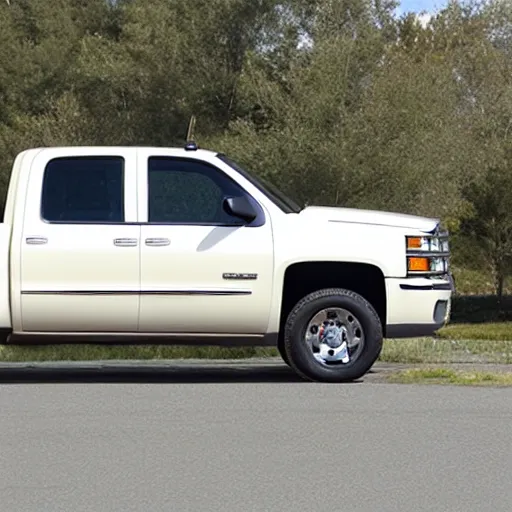 Image similar to goldplated 2006 small white chevy silverado