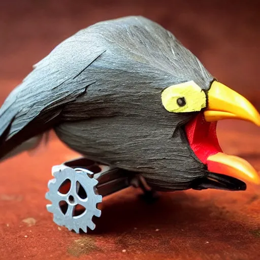 Prompt: a super realistic super complected mechanical chicken