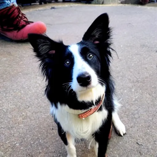 Prompt: border collie named freya