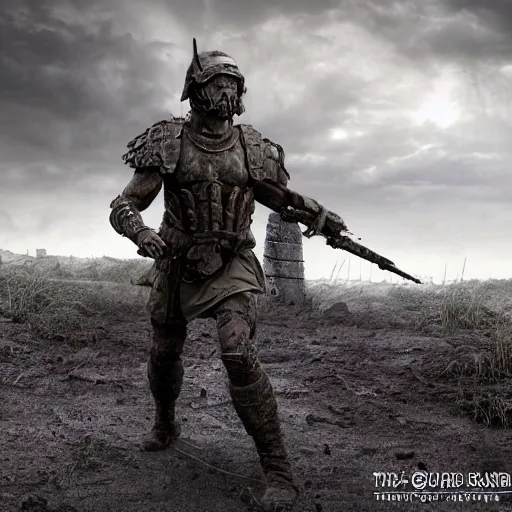 Prompt: a hyper-realistic photograph of a spartan soldier in the ravaged battlefield in the style of a photo-realistic, realistic photograph, 3D render, blender, detailed, ominous, threatening, haunting, forbidding, colorful, doom, apocalyptic, sinister, unnerving, harrowing, dreadful, frightful, shocking, terror, hideous, ghastly, terrifying