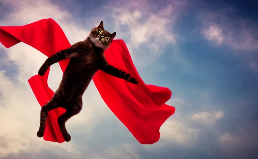 flying cats with capes