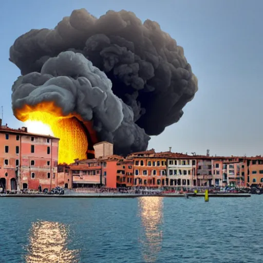 Image similar to a nuke explosion in chioggia