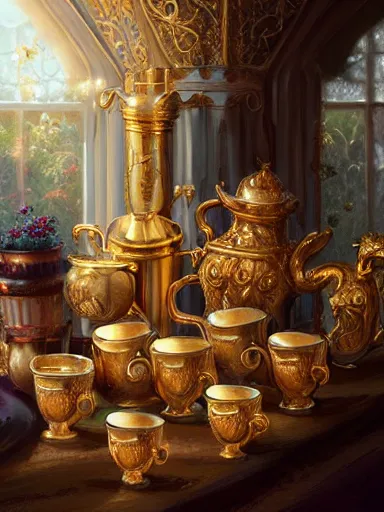 Prompt: a group of friends, cheers, arms up with golden cups. farm festival intricate, elegant, highly detailed, digital painting, artstation, concept art, sharp focus, illustration, by justin gerard and artgerm, 8 k