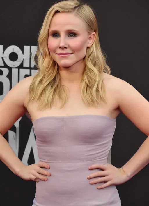 Prompt: chubby kristen bell, 8 k