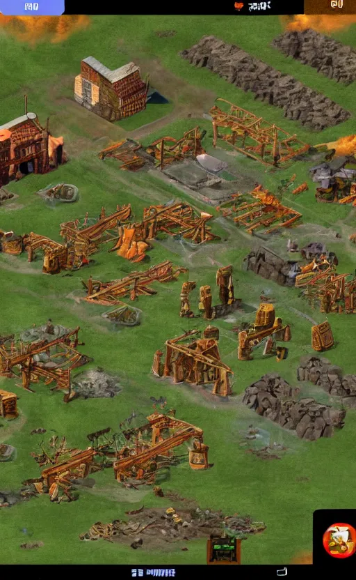 Prompt: screenshot from that 9 0 s rts game about managing a decaying national park. shows the ui