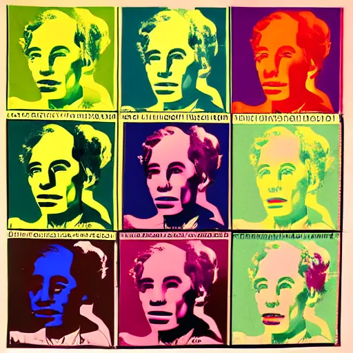 Prompt: in a million world, billion world, quadrillion world rap moves on to the year three thousand, by andy warhol