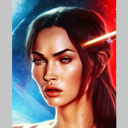 Prompt: ultra realistic illustration, megan fox as star trek captain wearing red shirt anime, intricate, elegant, highly detailed, digital painting, artstation, concept art, smooth, sharp focus, illustration, art by artgerm and greg rutkowski and alphonse mucha and wlop