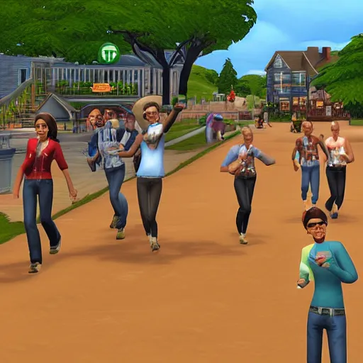 Image similar to stampede in the sims 2