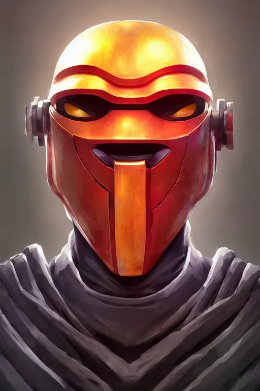 Image similar to epic mask helmet robot ninja portrait stylized as fornite style game design fanart by concept artist gervasio canda, behance hd by jesper ejsing, by rhads, makoto shinkai and lois van baarle, ilya kuvshinov, rossdraws global illumination radiating a glowing aura global illumination ray tracing hdr render in unreal engine 5