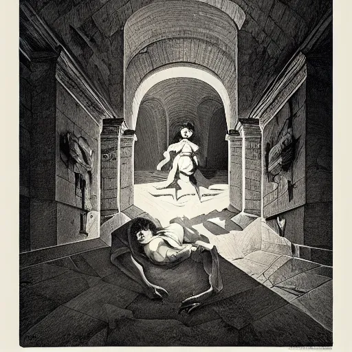 Image similar to lithography on paper secret lair conceptual figurative post - morden monumental dynamic portrait by goya and escher and hogarth, illusion surreal art, highly conceptual figurative art, intricate detailed illustration, controversial poster art, polish poster art, geometrical drawings, no blur