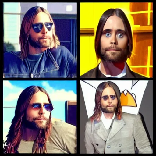 Image similar to jared leto in the style of family guy