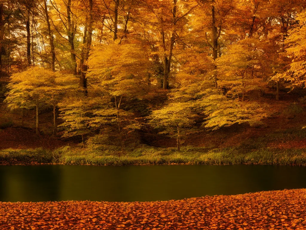 a beautiful serene natural landscape during autumn on | Stable ...