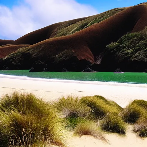 Image similar to sandtrails hokianga, spectacular land, sand and seascapes of the hokianga sand dunes & mitimit digital art, traditional maori