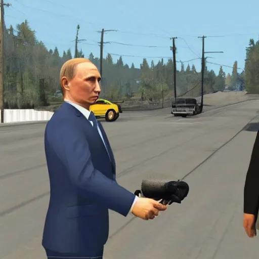 Image similar to Putin in GTA style