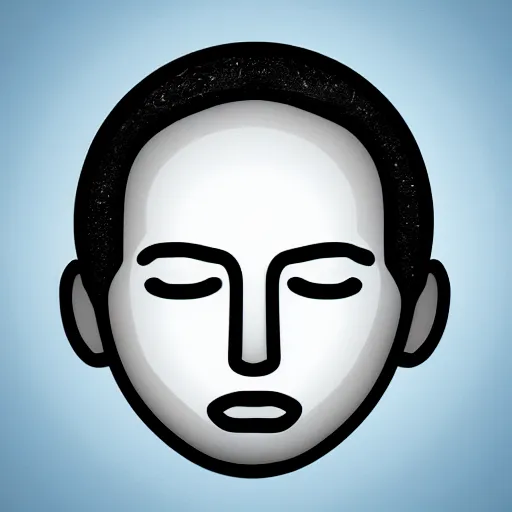 Image similar to icon of a realistic human head made out of water, dark background