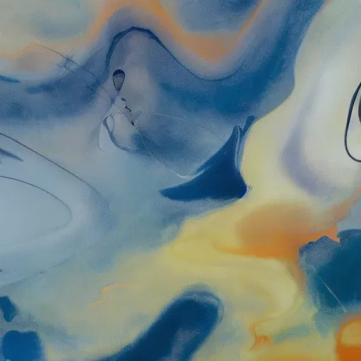 Image similar to a lost work of genius, a beautiful composition of incredible symbolic art, centred, expressing the form of the formless, wondrous, benign and numinous, looking at it rewards the soul, being-in-itself, futuristic digital paint in 8k HD, by Helen Frankenthaler and by Walt Disney