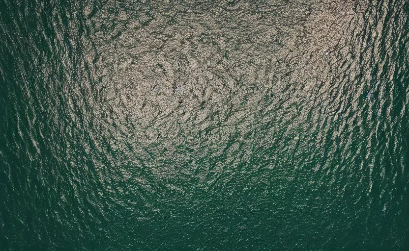 Image similar to top view of water, natural light, cinematic lighting, 8 k