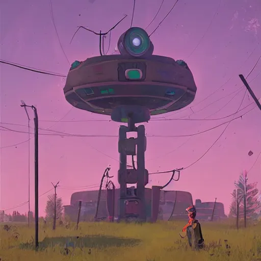 Image similar to the abandoned avengers compound, art by simon stalenhag