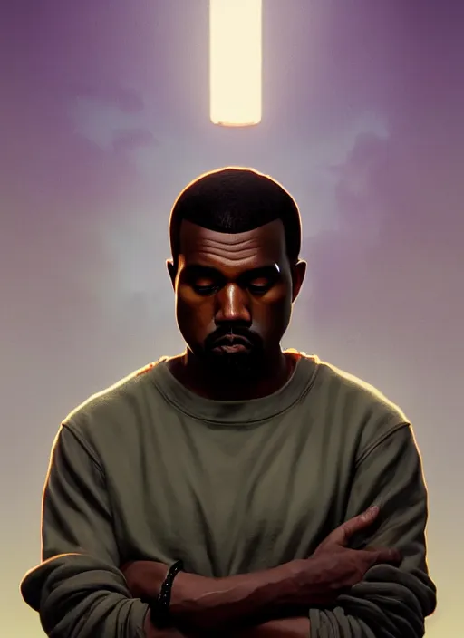 Prompt: highly detailed portrait kanye west detailed hands in gta v stephen bliss unreal engine fantasy art by greg rutkowski loish rhads ferdinand knab makoto shinkai lois van baarle ilya kuvshinov rossdraws tom bagshaw global illumination radiant light detailed intricate environment