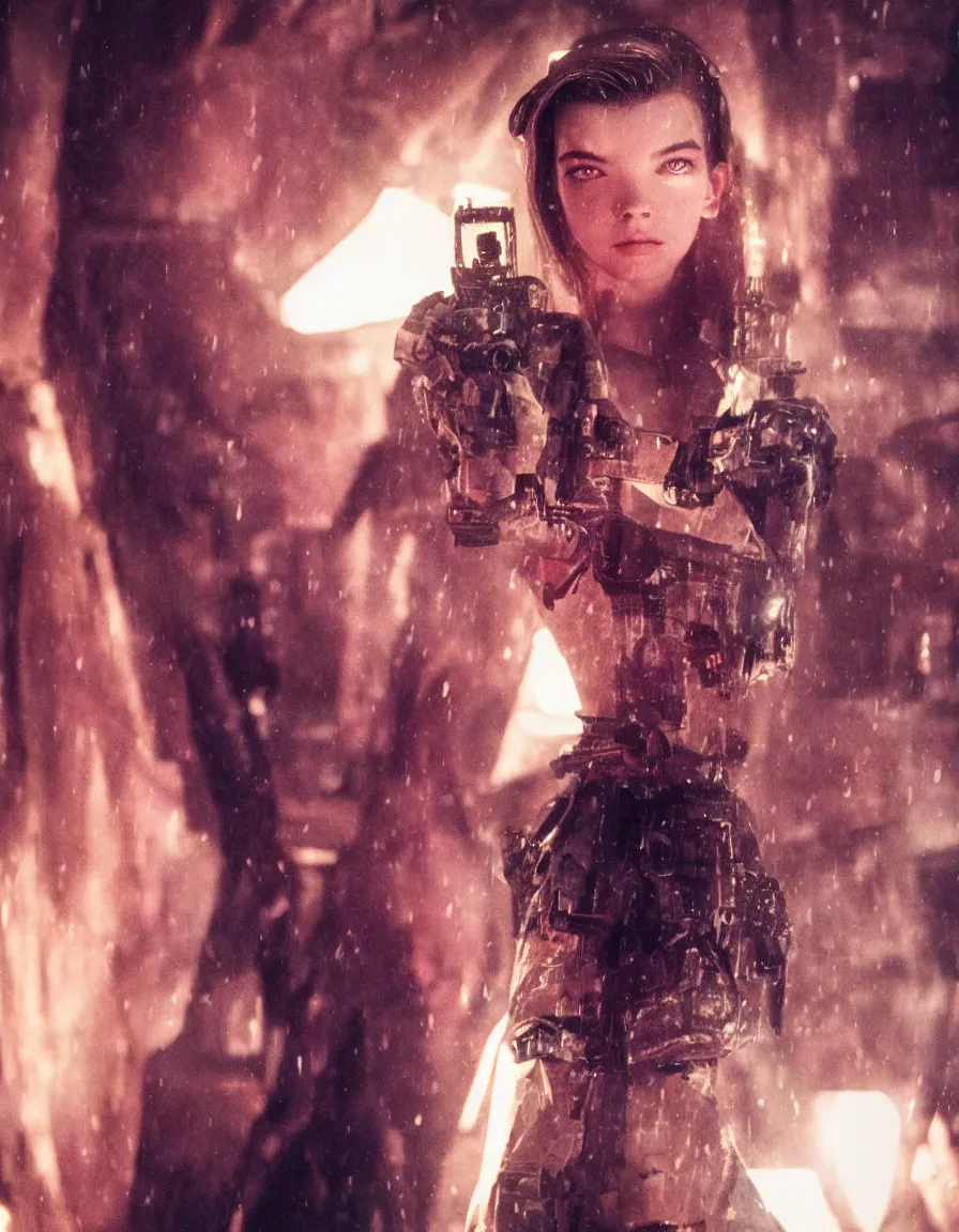 Prompt: anya taylor joy as a hologram from bladerunner, photography, highly detailed