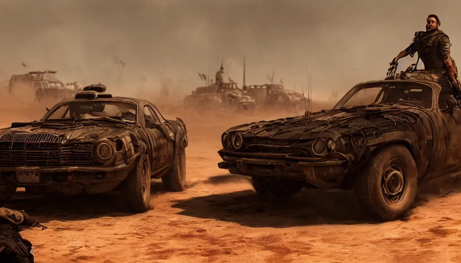 Prompt: Mad Max on PS1, hyperdetailed, artstation, cgsociety, 8k