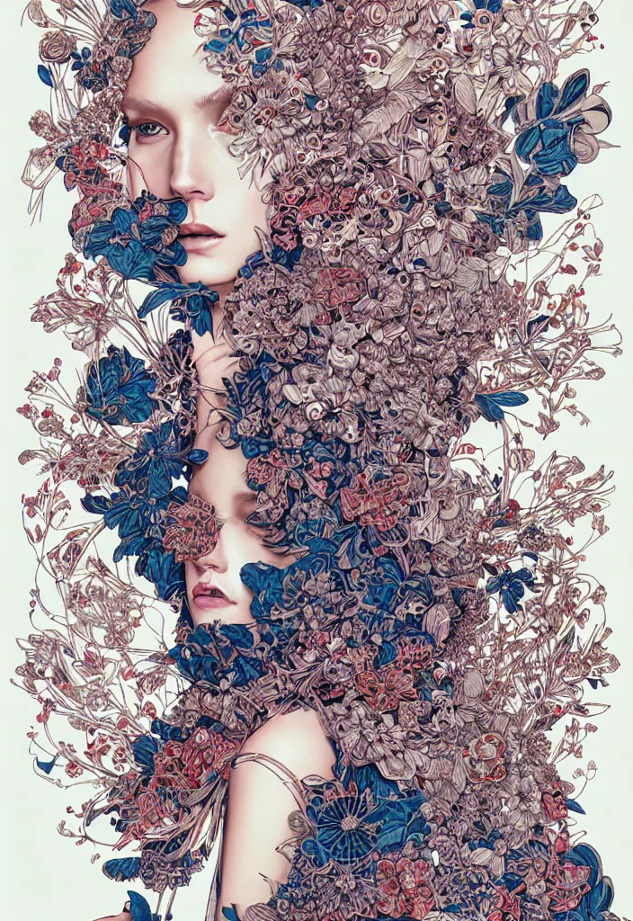 Image similar to fashion advertising campaign by james jean, highly detailed, intricate