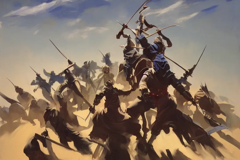 Prompt: greg manchess painting of a mountain of swords in the middle of an arena, profile picture, organic painting, sunny day, matte painting, bold shapes, hard edges, street art, trending on artstation, by huang guangjian, gil elvgren, ruan jia, randy vargas, greg rutkowski