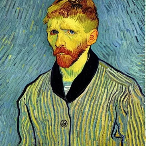 Image similar to painting of peter beardsley by van gogh