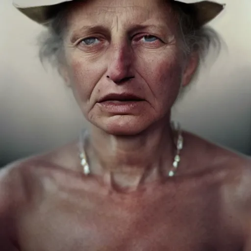 Prompt: high quality high detail portrait by annie leibovitz, hd, unsettling look in the eyes, photorealistic lighting