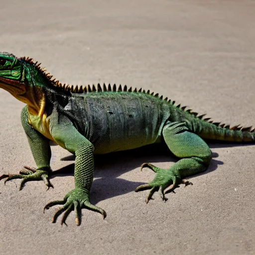 Image similar to iguana and crocodile hybrid animal