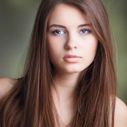 Image similar to a very beautiful young woman with brown hair