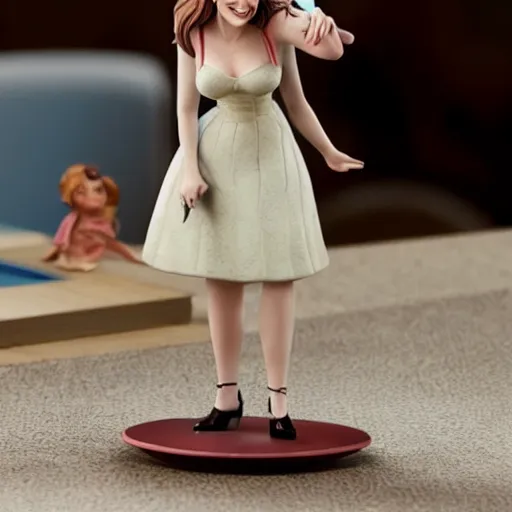 Prompt: figurine of cute emma stone