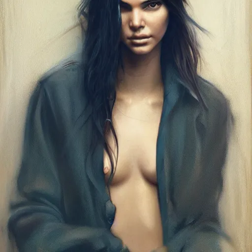 fashion model kendall jenner by gabriel moreno by, Stable Diffusion