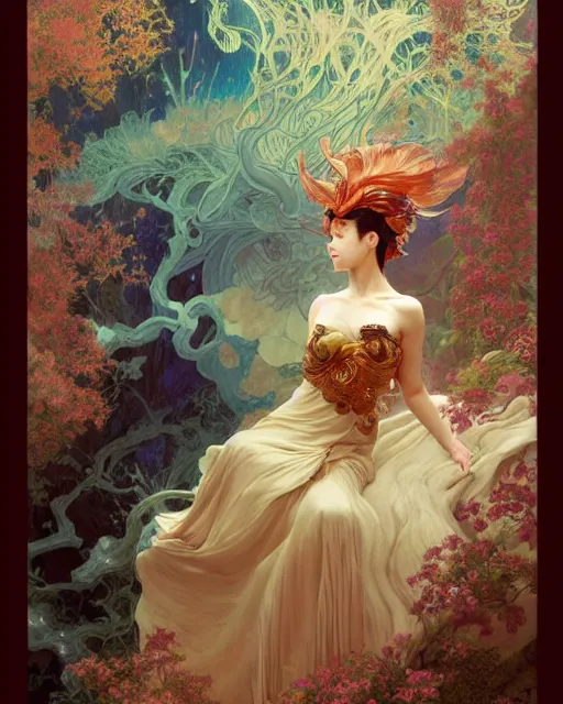 Prompt: 約 束 よ. fantasy, regal, by kim keever, victo ngai, stanley artgerm lau, greg rutkowski, thomas kindkade, alphonse mucha, loish, norman rockwell