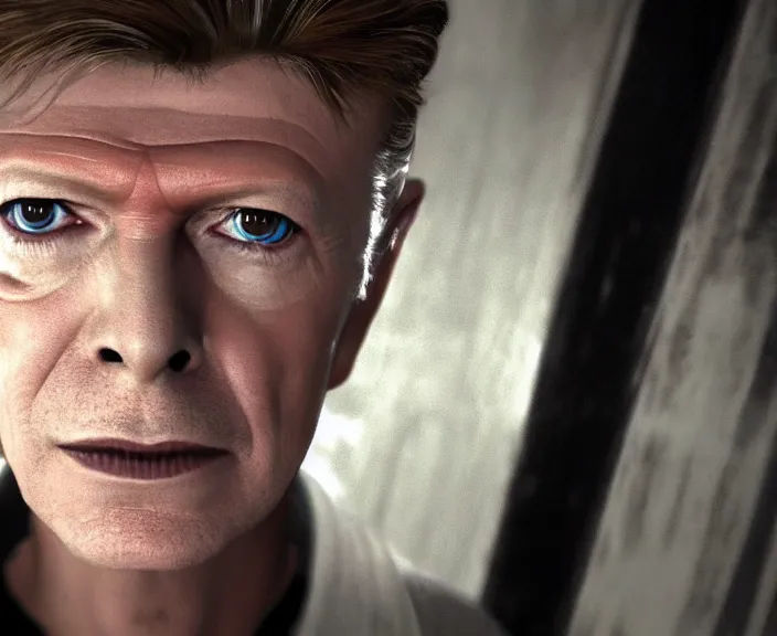 Image similar to screenshot of david bowie in until dawn ( 2 0 1 5 ), ps 5, 4 k, hi - res